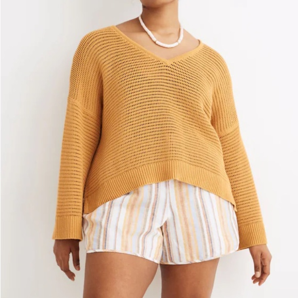Madewell Seville Pullover Sweater in Golden Plume